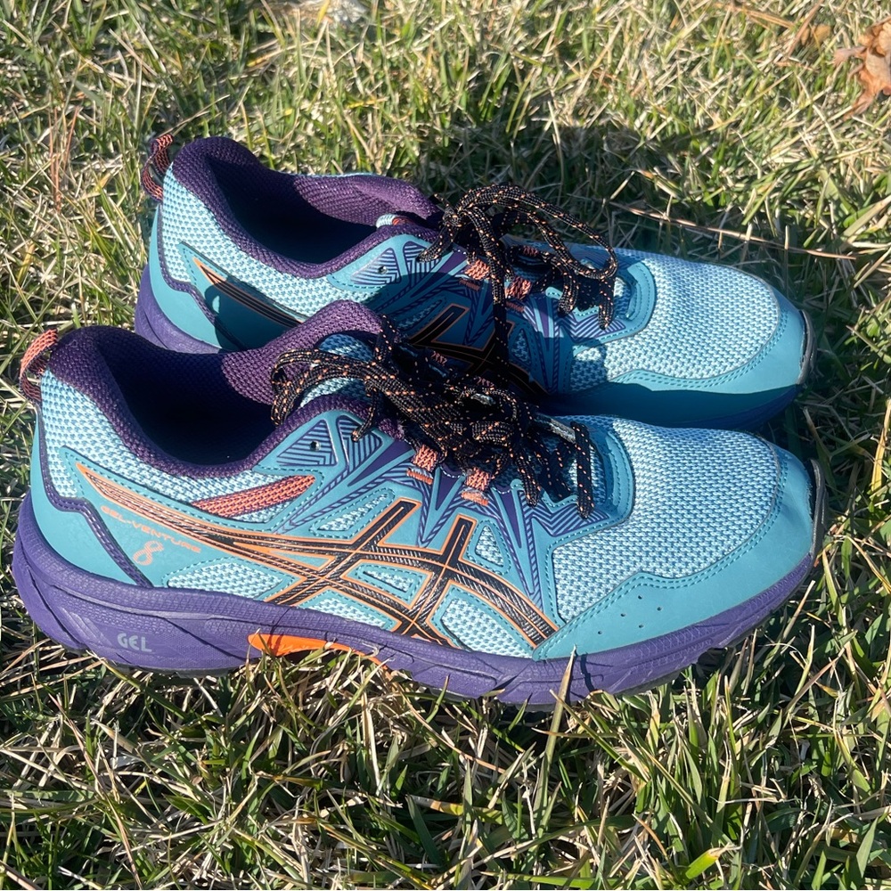 ASICS Women's Gel-Venture 8 Running Shoes, 9.5, Misty Pine/NOVA Orange - Picture 4 of 4